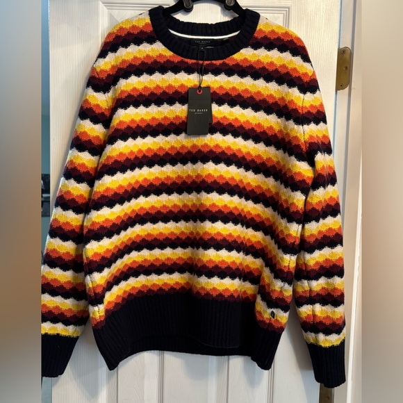 Ted Baker Diamond Knit Crewneck Sweater, NWT - Picture 1 of 11